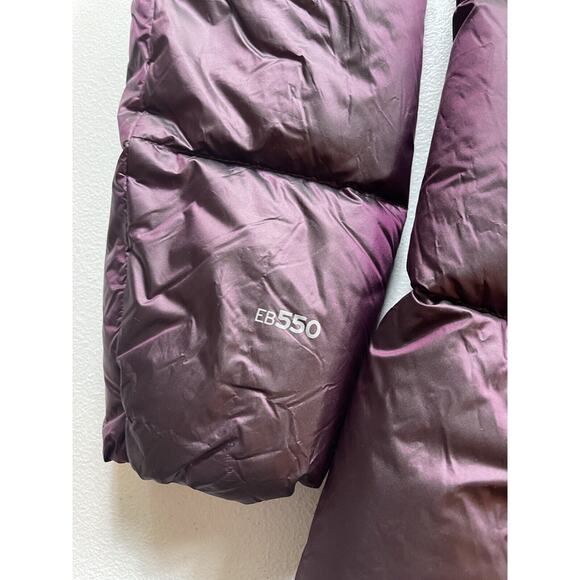 Eddie Bauer ParkaPuffer Jacket Womens M Purple Nylon EB550 Zip Long Sleeve - Picture 2 of 7